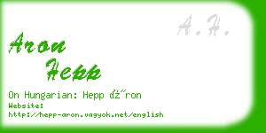 aron hepp business card